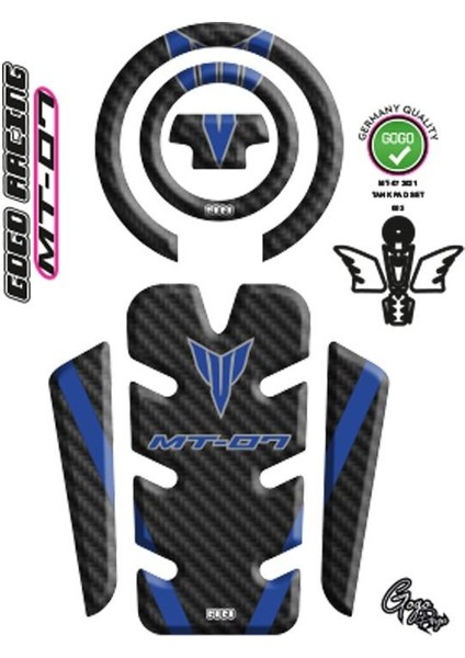 Yamaha Mt07 2021 - 2023 Uyumlu Tank Pad 003