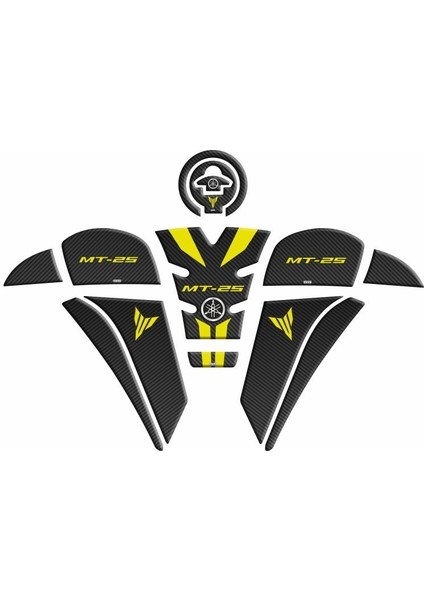 Yamaha Mt-25 2020 - 2023 Uyumlu Tank Pad Set 009