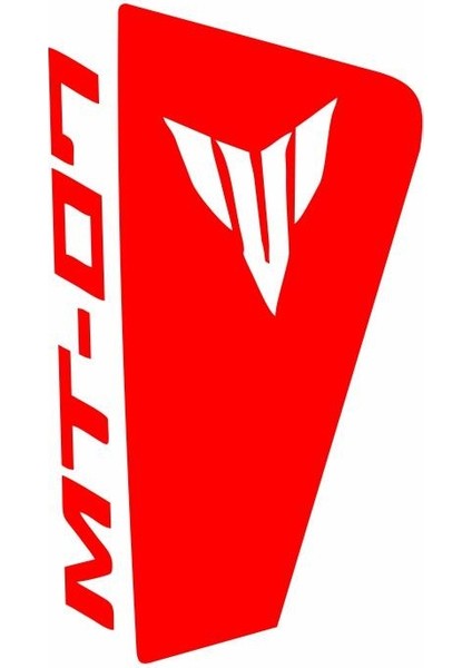 YAMAHA Yamaha Mt07 2014 - 2017 Uyumlu Kırmızı Siperlik Sticker Set