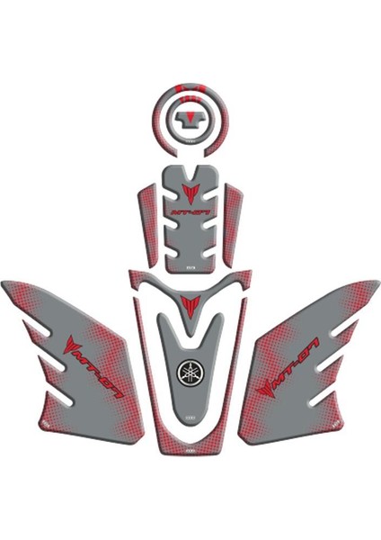 Yamaha Mt07 2021 - 2023 Uyumlu Tank Pad Set 005