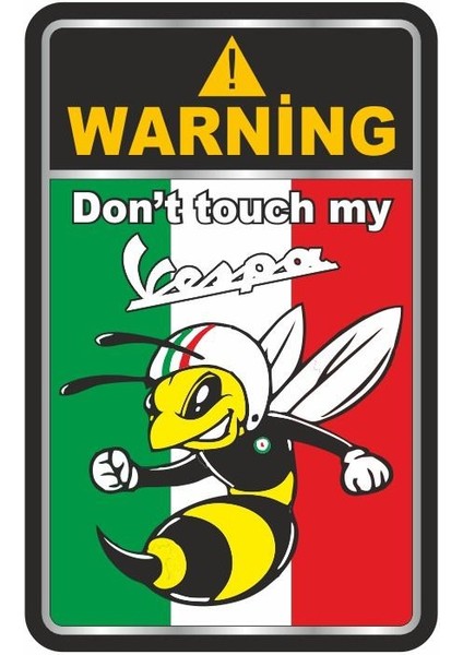 VESPA Vespa Wespa Warning Logo Damla Stıcker