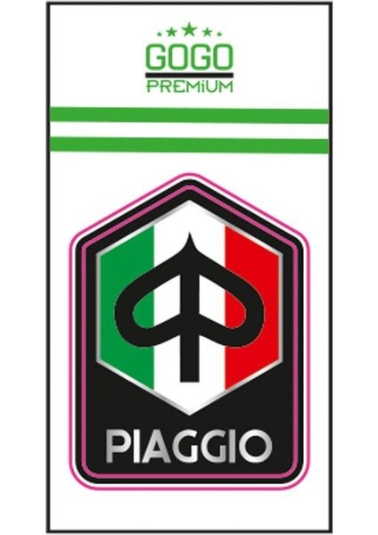 Pıaggıo Kare Sıyah Damla Stıcker