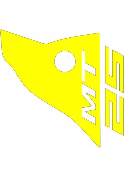 YAMAHA Yamaha Mt-25 Uyumlu Sarı Siperlik Sticker Set