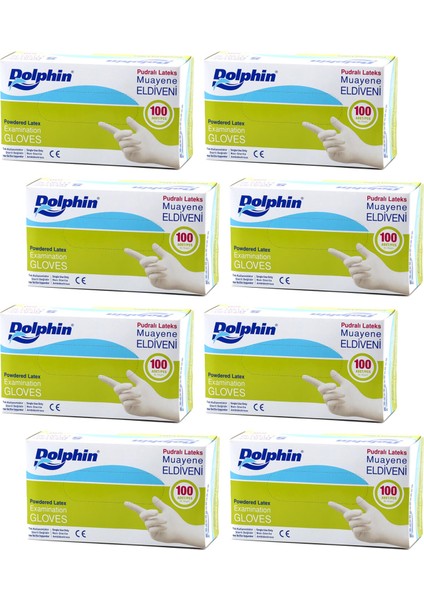 Lateks Eldiven Pudralı Küçük (S) - 100'LÜ 8 Paket