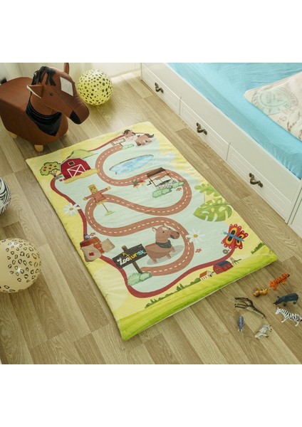Peluş Çocuk Matı At Doru 100cm x 150cm