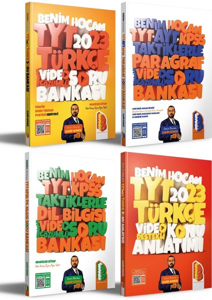 TYT 2023 Türkçe Konu + Soru + Taktiklerle Paragraf + Taktiklerle Dilbilgisi 4’ Lü Set
