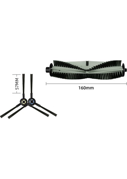 Ana Fırça Yan Fırça Yedek Parçalar Ilife A7 A9S V8 V8S X750 X800 X785 V80 Silvercrest Ssr1 Ssra1 Için (Yurt Dışından)