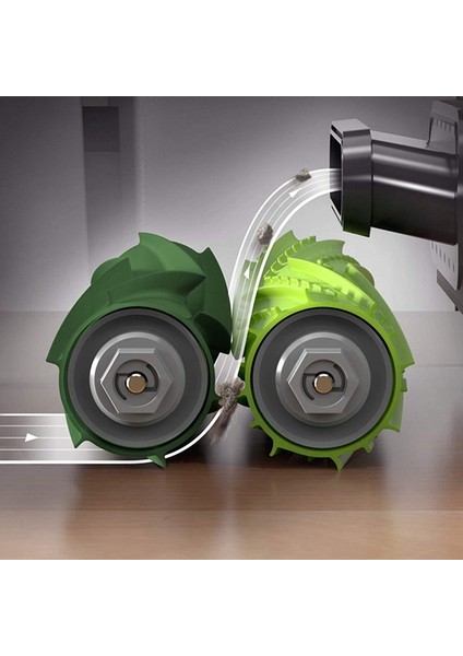 Roomba I7 E5 E6 Serisi Robot Elektrikli Süpürge Yedek Yedek Parça Yeşil Için 2x Fırça Rulo