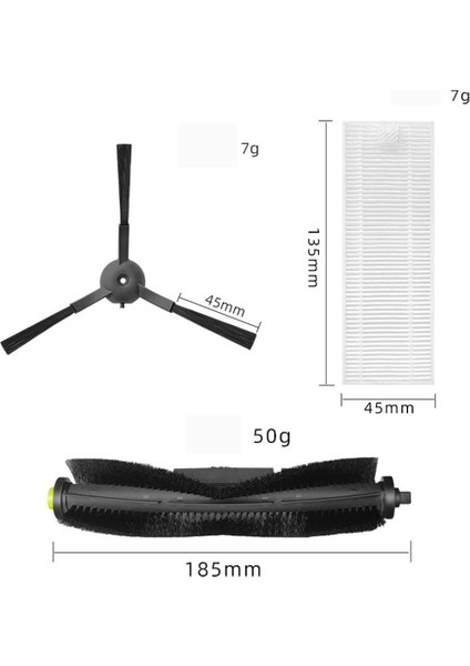 13 Adet Rulo Fırça Filtre Yan Fırça Qihoo 360 S10 X100 Max Için Yedek Parçalar Robotik Elektrikli Süpürge (Yurt Dışından)