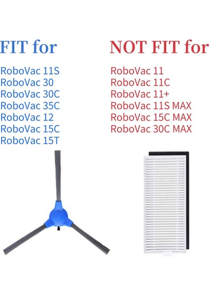 Shuai Yan Eufy Robovac 11S Için Robot Elektrikli Süpürge Yedek Parça Kiti Robovac 30 30C 35C 15C 12 15T Aksesuarlar 19 Paket (Yurt Dışından)