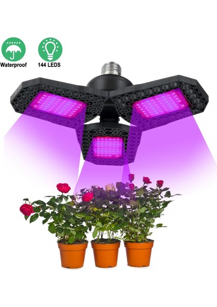 126 LED Spectrum Lamba 200W Bitki Yetiştirme Işığı Hidroponik Full Spectrum Kapalı Alan Bitki Çiçek