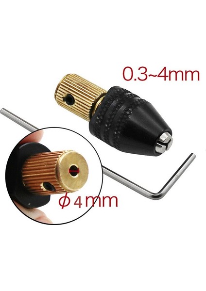 4 mm Motor Miline Uyumlu El Matkabı Ayarlanabilir Mini Mandren 0.3 Mm-4 mm Sıkma Aralığı Mandrel