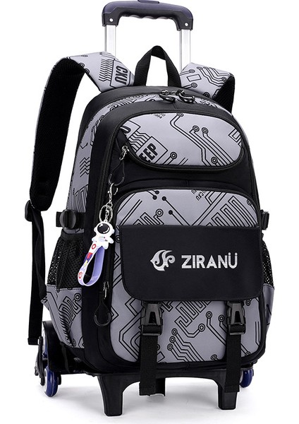 Lovehome Desen Baskılı Çocuk Sırt Çantası - Koyu Gri (Yurt Dışından)