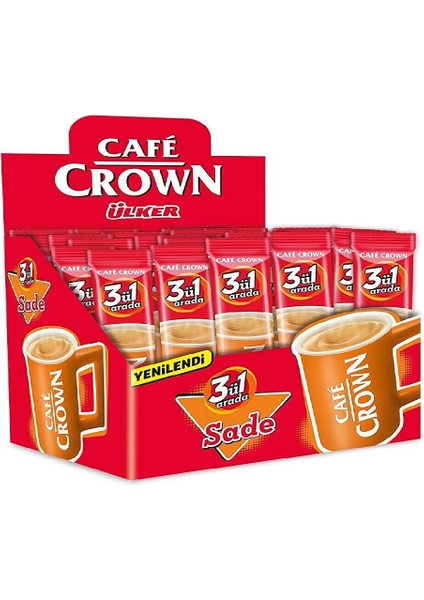 Cafe Crown 3’ü 1 Arada Sade 17,5 gr x 40 x 8 Adet