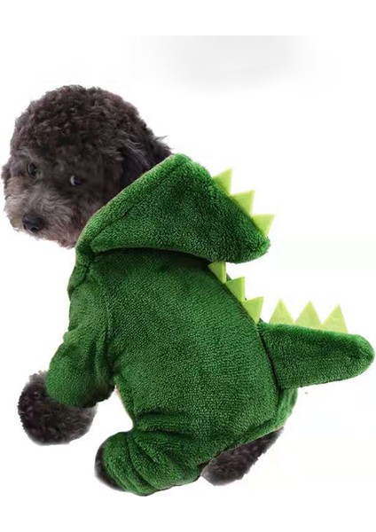 Dinozor Form Köpek Kıyafeti - Yeşil (Yurt Dışından)