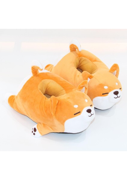 Komik Shiba Inu Şekil Sıcak Kapalı Kış Yumuşak Peluş Terlik (Yurt Dışından) modelleri