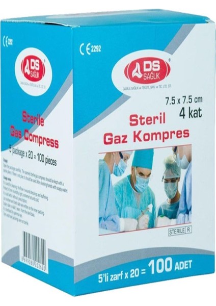 Steril Gaz Kompres 7.5x7.5 cm 100 Adet