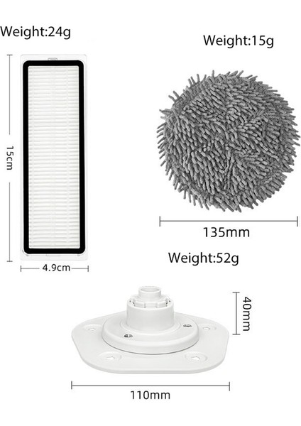 11 Adet Yıkanabilir Hepa Filtre Paspas Bezi Tutucu Xiaomi Mijia Pro Için STYTJ06ZHM Robotlu Süpürge Yedek Yedek Parça (Yurt Dışından)
