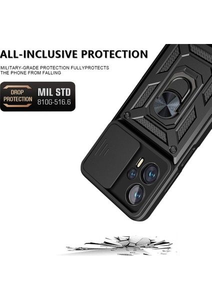 Xiaomi Poco X4 Gt Için Pc + Yumuşak Tpu Halka Standlı Koruyucu Telefon Kılıfı - Altın (Yurt Dışından) modelleri