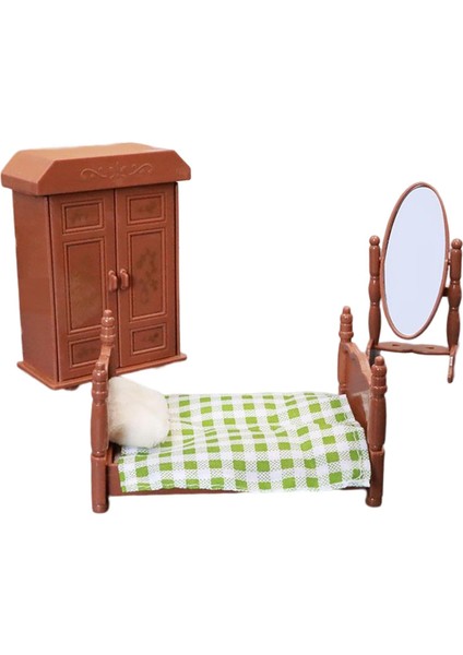 Dollhouse Mobilya Seti Aksesuarları 1:12 Kızlar Için Farklı Temalar 4+ Yatak Odası B (Yurt Dışından)