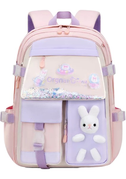 Büyük Kapasiteli Çocuk Sırt Çantası - Pembe (Yurt Dışından)