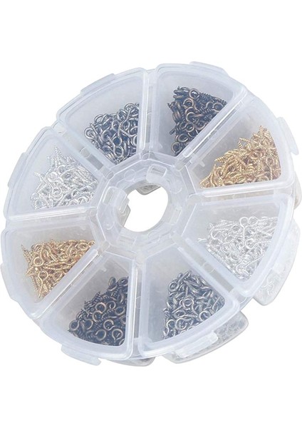 800 Adet Göz Kanca Vida Pin Toka Takı Bulma Dıy Kolye Bilezik Charms 5X8MM