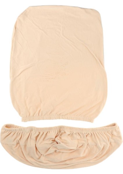 Katı Streç Spandex Slipcover Ofis Bilgisayar Sandalye Kapak Bej (Yurt Dışından)