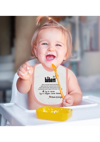 Kids Pembe Bebek Mama Önlüğü - Model 64 fiyatları