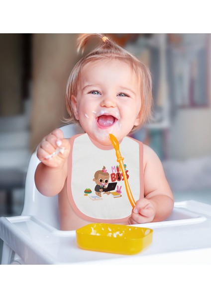 Kids Pembe Bebek Mama Önlüğü - Model 23