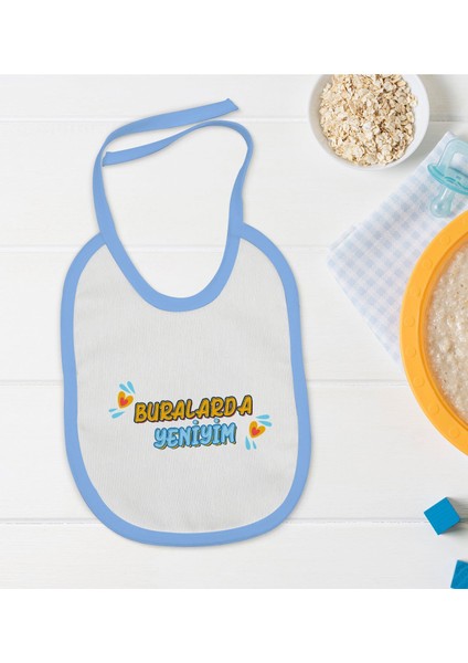 Kids Mavi Bebek Mama Önlüğü - Model 198