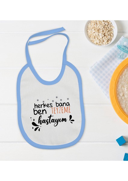 Kids Mavi Bebek Mama Önlüğü - Model 63