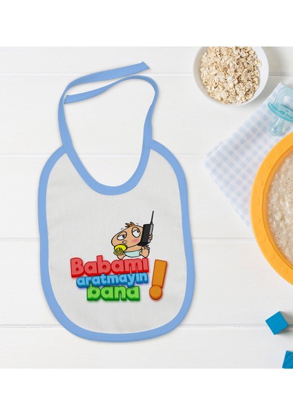 Kids Mavi Bebek Mama Önlüğü - Model 15