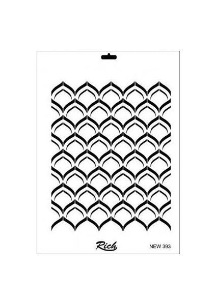 Rich New Seri N-393 Stencil 35X25 cm