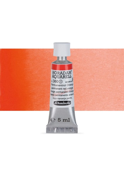 : Horadam Aquarell Tüp Sulu Boya : 5 ml : Permanent Red Orange