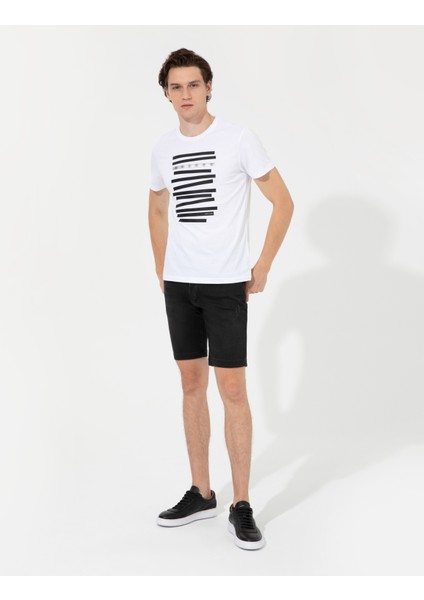 Erkek Antrasit Slim Fit Jean Şort 50251524-VR006