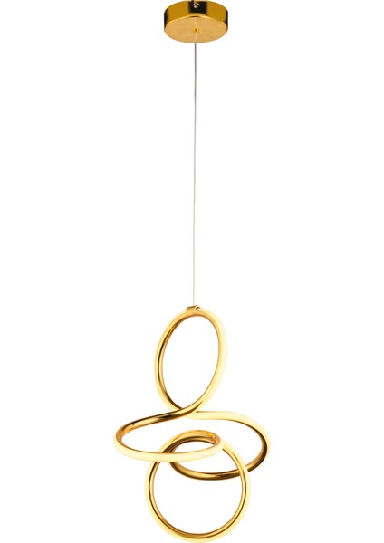 Lucetta Gold Sarkıt 48 Watt Sarkıt 3 Renkli Ledli Modern Mutfak Banyo Led Salon Sarkıt Avize