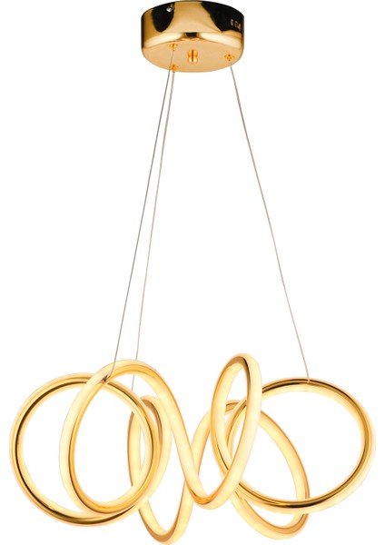 Verena Gold Sarkıt 44 Watt Sarkıt 3 Renkli Ledli Modern Mutfak Banyo Led Salon Sarkıt Avize