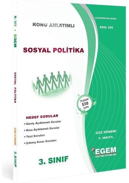 3. Sınıf 5. Yarıyıl Sosyal Politika K. A Güz