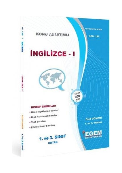 İngilizce 1 1.ve 3. Sınıf Ortak K. A Güz Dönemi