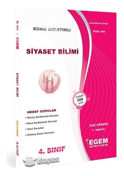 4. Sınıf 7. Yarıyıl Siyaset Bilimi K. A Güz Dönemi