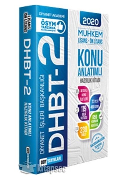 DHBT 2 Muhkem Serisi Lisans Önlisans Konu Anlatım 2020