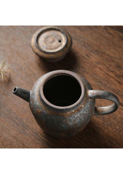 Vintage Japon Seramik Çaydanlık Su Isıtıcısı El Yapımı Çin Kung Fu Çay Potu 210ML | Çaydanlıklar
