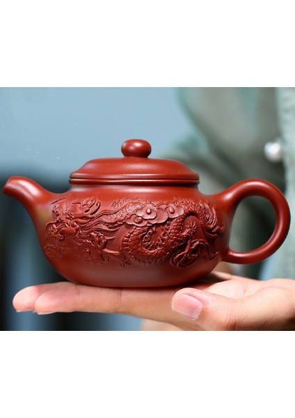 Yixing Çay Pot Dragon Desen Mor Kil Çaydanlıklar Güzellik Su Isıtıcısı Çay Töreni Özelleştirilmiş El Yapımı Dahongpao Authentic | Çaydanlıklar modelleri