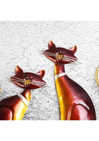 Kedi Heykel Kanca Anahtar Tutucu Kedi Duvar Dekoratif Askı Kanca Duvar Montaj Sanat