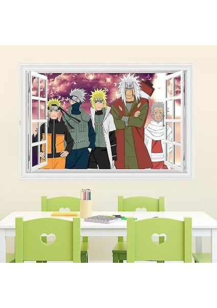 Naruto 3D Duvar Çıkartmaları Hatake Kakashi Duvar Kağıdı Çocuk Odası Çıkartmaları Dekorasyon 60X90 cm fiyatları