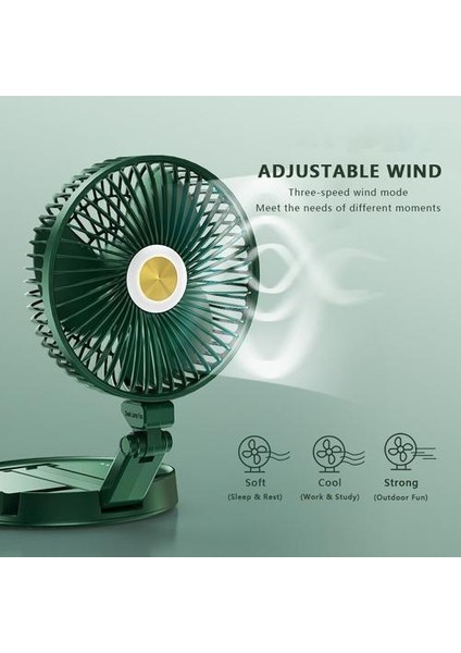 Taşınabilir USB Katlanır Masa Lambası Fan Masaüstü Fan 5200MAH 3 Hız 30DB Ayarlanabilir Enerji Tasarrufu Ofis Aksesuarları Ev Araçları | Hvac Systems parçalar