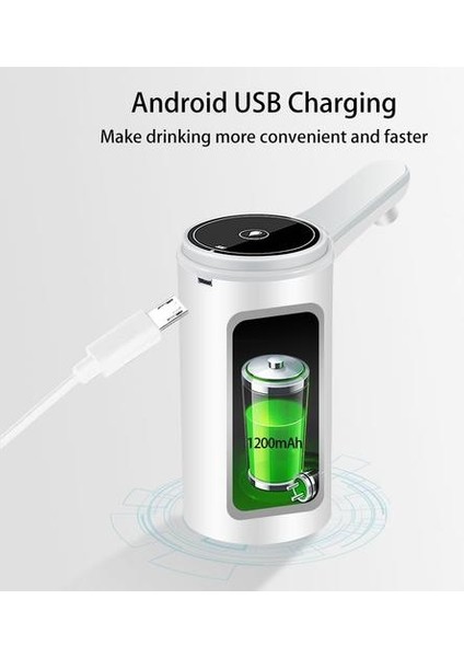 Su Dağıtıcı Su Şişesi Pompası 19 Litre USB Şarj Edilebilir Mini Elektrikli Içme Su Pompası Şişe Içecek Dağıtıcı | Su Dağıtıcıları