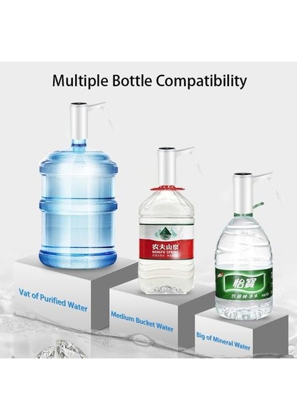 Su Dağıtıcı Su Şişesi Pompası 19 Litre USB Şarj Edilebilir Mini Elektrikli Içme Su Pompası Şişe Içecek Dağıtıcı | Su Dağıtıcıları