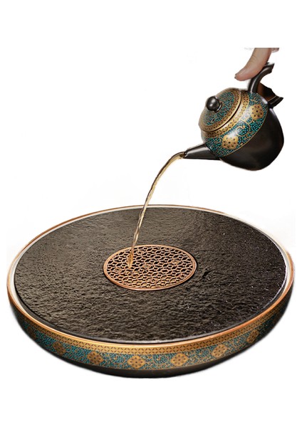 Çin Mermer Çay Tepsisi El Yapımı Dekoratif Gıda Servik Lüks Tören Büyük Çay Tepsisi Mutfak Teaware (Yurt Dışından)