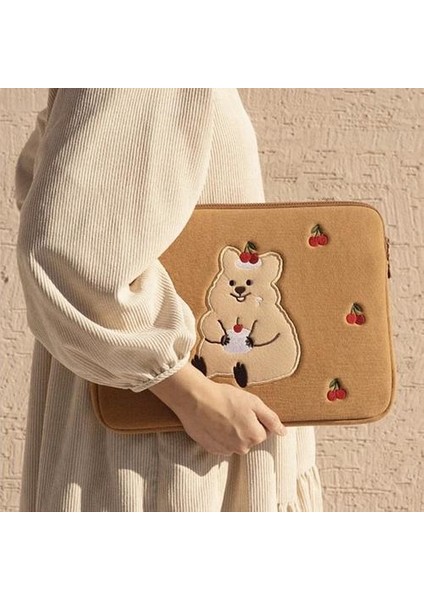 Çizgi Film Çantası ipad Tablet Vaka Için Kiraz Koala ipad Pro Inç Koruyucu Kapak Laptop Kol Çantası modelleri